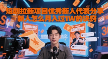 短剧拉新项目优秀新人代表分享新人怎么月入过1W的诀窍-立刻分享网创平台