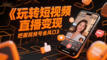 玩转短视频直播变现，把握视频号金风口-立刻分享网创平台