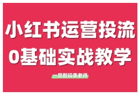 小红书运营投流，小红书广告投放从0到1的实战课，学完即可开始投放（更新）-立刻分享网创平台