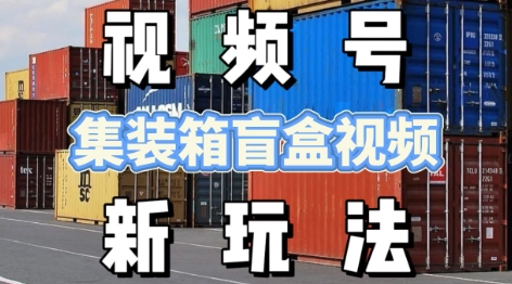 视频号新玩法，利用老外开集装箱盲盒视频，挣分成计划收益，月入过W，新手小白轻松上手-立刻分享网创平台