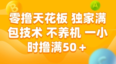 零撸天花板，独家满包技术，不用养机，一小时撸满50+，收益稳定【揭秘】-立刻分享网创平台