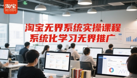 淘宝无界系统实操课程，系统化学习无界推广-立刻分享网创平台