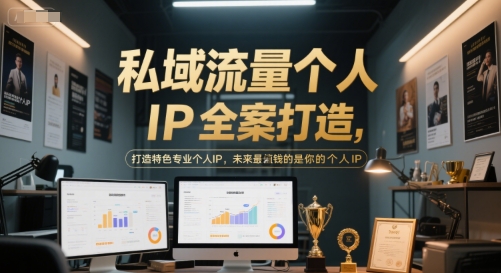 私域流量个人IP全案打造，打造特色专业个人IP，未来最值钱的是你的个人IP-立刻分享网创平台