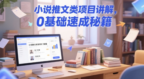 小说推文类项目讲解，0 基础速成秘籍-立刻分享网创平台