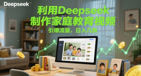 利用Deepseek制作家庭教育视频，引爆流量，日入几张-立刻分享网创平台