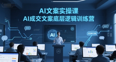 AI文案实操课，AI成交文案底层逻辑训练营-立刻分享网创平台