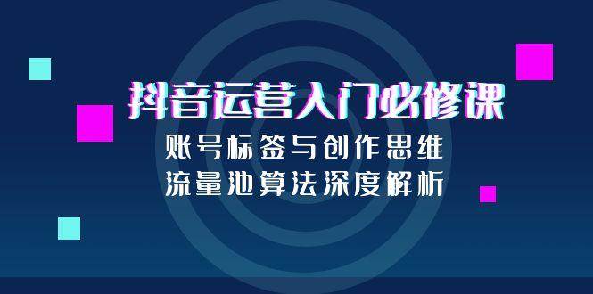 （15149期）抖音运营入门必修课，账号标签与创作思维，流量池算法深度解析-立刻分享网创平台