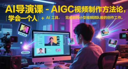 AI导演课-AIGC视频制作方法论，学会一个人+AI工具，完成如同小型视频团队般的创作工作，实现导演梦-立刻分享网创平台