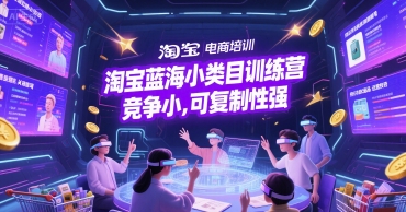 淘宝蓝海小类目训练营， 竞争小，可复制性强-立刻分享网创平台