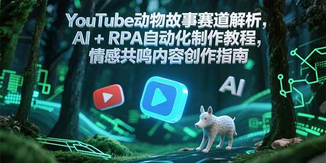 （15174期）YouTube动物故事赛道解析，AI+RPA自动化制作教程，情感共鸣内容创作指南-立刻分享网创平台