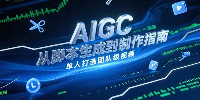 （15170期）AIGC视频制作指南，从脚本生成到剪辑全流程，单人打造团队级视频-立刻分享网创平台