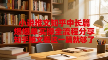 小说推文知乎中长篇爆单实操全流程分享，知乎推文看这一篇就够了-立刻分享网创平台
