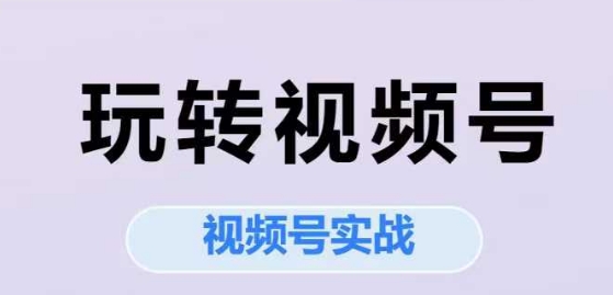 玩转视频号，视频号实战系列课-立刻分享网创平台