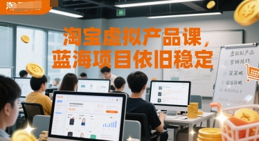 淘宝虚拟产品课，蓝海项目依旧稳定-立刻分享网创平台