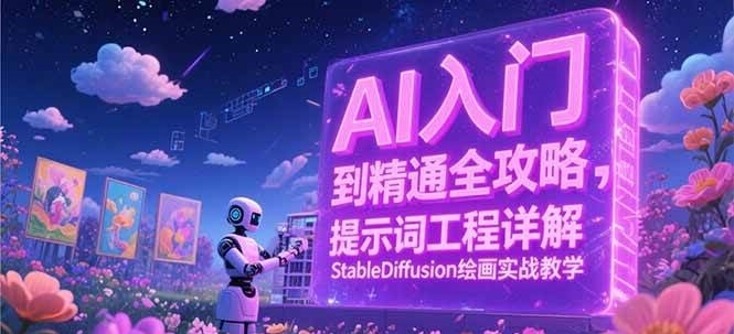 AI入门到精通全攻略，提示词工程详解，StableDiffusion绘画实战教学-立刻分享网创平台