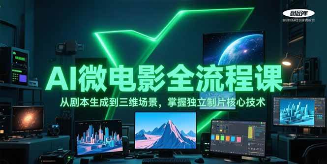 AI微电影全流程课，从剧本生成到三维场景，掌握独立制片核心技术-立刻分享网创平台