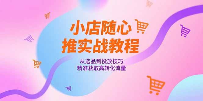 （15205期）小店随心推实战教程，从选品到投放技巧，精准获取高转化流量-立刻分享网创平台