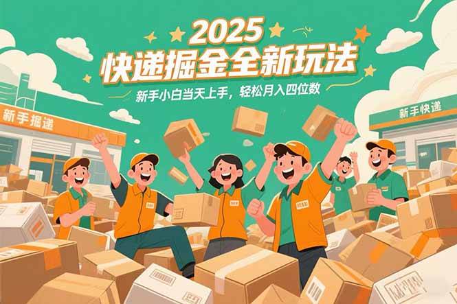 （15244期）2025快递掘金全新玩法，新手小白当天上手，轻松月入四位数！-立刻分享网创平台