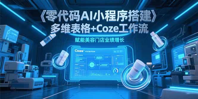 （15239期）零代码AI小程序搭建，多维表格+Coze工作流，赋能美容门店业绩增长-立刻分享网创平台