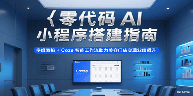 零代码AI小程序搭建指南，多维表格+Coze智能工作流助力美容门店实现业绩飙升-立刻分享网创平台