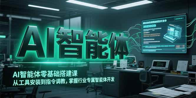 （15257期）AI智能体零基础搭建课，从工具安装到指令调教，掌握行业专属智能体开发…-立刻分享网创平台