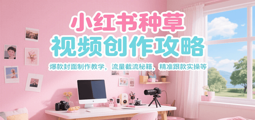 小红书种草视频创作攻略，爆款封面制作教学 ，流量截流秘籍 ，精准跟款实操等-立刻分享网创平台