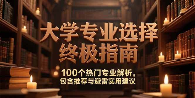 （15261期）付费文：大学专业选择终极指南,100个热门专业解析,包含推荐与避雷实用建议-立刻分享网创平台