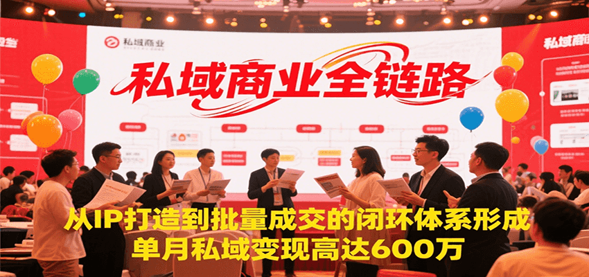 私域商业全链路，从IP打造到批量成交的闭环体系形成，单月私域变现600万-立刻分享网创平台