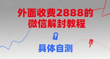 （15301期）外面收费2888的微信解封教程，具体自测-立刻分享网创平台