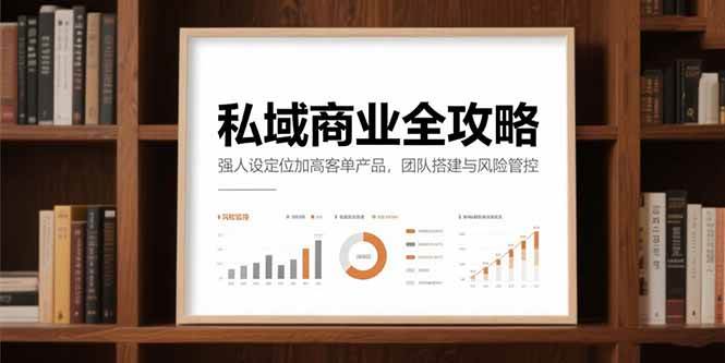 （15294期）私域商业全攻略，强人设定位加高客单产品，团队搭建与风险管控-立刻分享网创平台