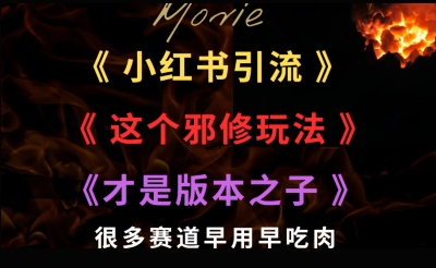 最近小红书引流这个邪修玩法才是版本之子，很多赛道早用早吃肉-立刻分享网创平台