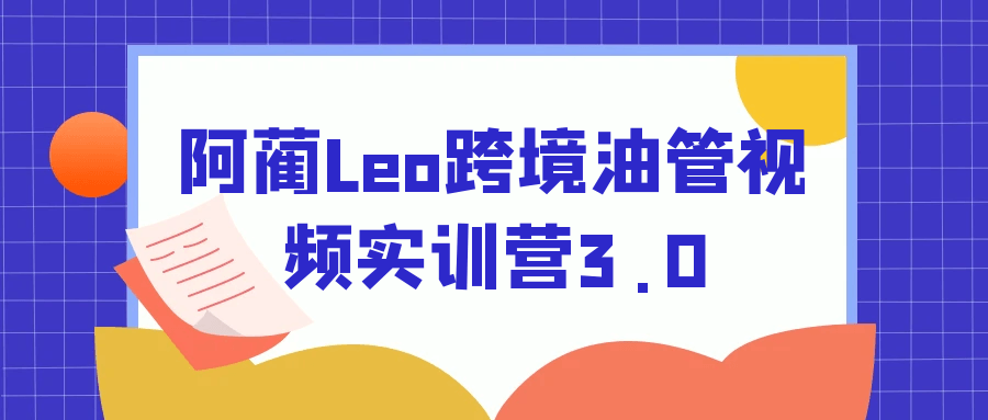 阿蔺Leo跨境油管视频实训营3.0-立刻分享网创平台