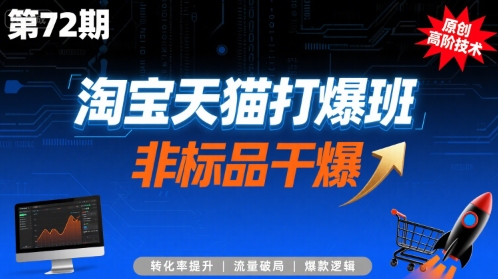 淘宝天猫打爆班原创高阶技术第72期，非标品干爆-立刻分享网创平台