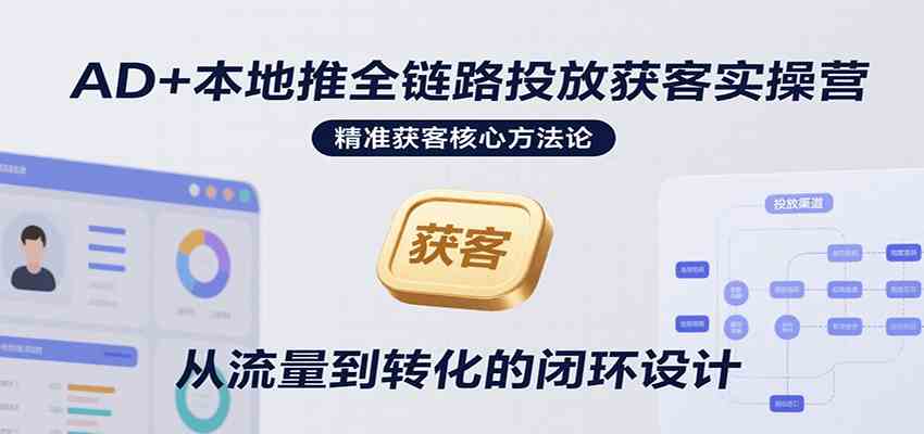 AD+本地推全链路投放获客实操营，快速掌握精准获客技巧，当天投放当天转化高效营销-立刻分享网创平台