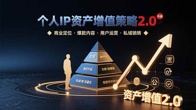 （15653期）个人IP资产增值策略2.0 拆解商业定位/爆款内容/用户运营/私域销转四大模块-立刻分享网创平台