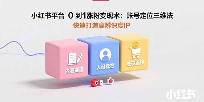 （15656期）小红书平台0到1涨粉变现术：账号定位三维法，快速打造高辨识度IP-立刻分享网创平台