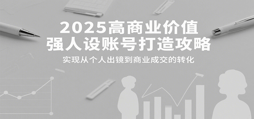 2025高商业价值强人设账号打造攻略，实现从个人出镜到商业成交的转化-立刻分享网创平台