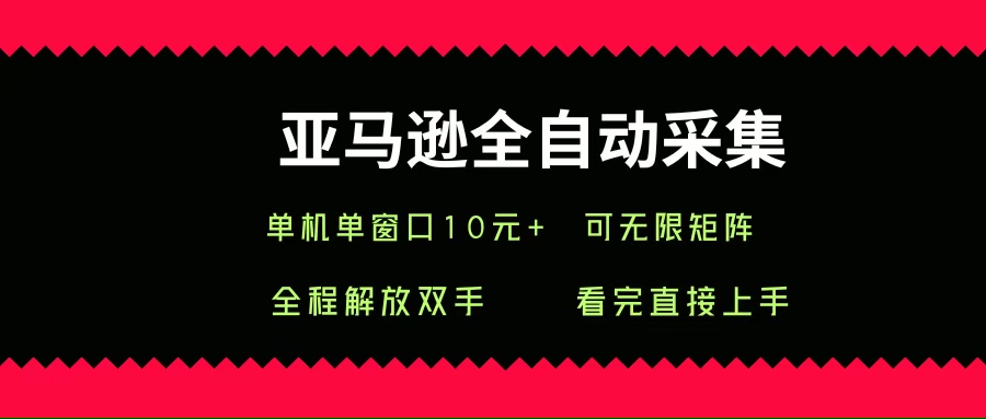 （15704期）亚马逊全自动采集，单机单窗口一天10+，可无限矩阵去做-立刻分享网创平台