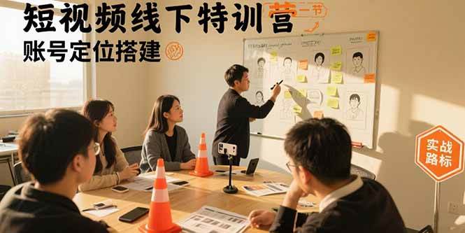（15707期）短视频线下特训营：账号定位搭建/口播号拍摄剪辑/直播间流量入口/变现实战-立刻分享网创平台