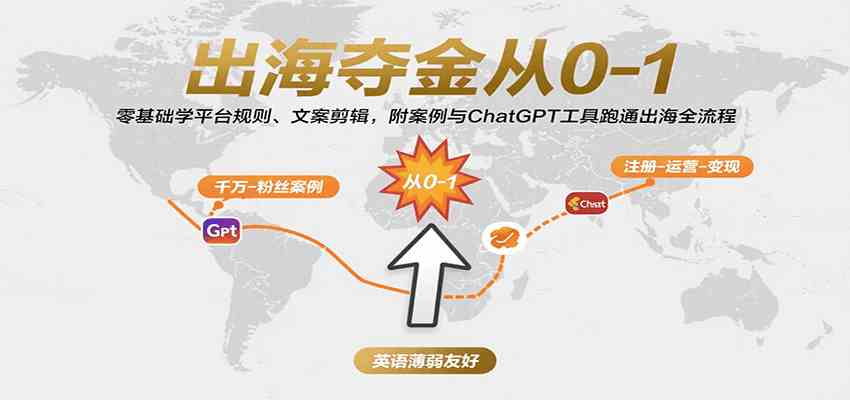 出海夺金从0-1：零基础学平台规则、文案剪辑，附案例与ChatGPT工具跑通出海全流程-立刻分享网创平台