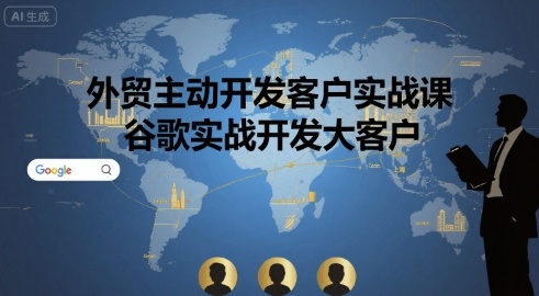 外贸主动开发客户实战课，谷歌实战开发大客户-立刻分享网创平台