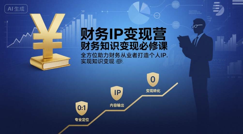 财务IP变现营，财务知识变现必修课，全方位助力财务从业者打造个人IP，实现知识变现-立刻分享网创平台