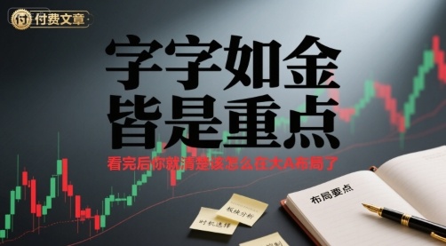 付费文章：字字如金 皆是重点， 看完后 你就清楚该怎么在大A布局了-立刻分享网创平台