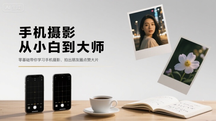 手机摄影从小白到大师，零基础带你学习手机摄影，拍出朋友圈点赞大片-立刻分享网创平台