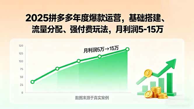 （15973期）2025拼多多年度爆款运营，基础搭建、流量分配、强付费玩法，月利润5-15万-立刻分享网创平台
