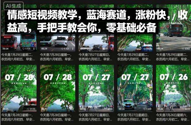 情感短视频教学，蓝海赛道，涨粉快，收益高，手把手教会你，零基础必备-立刻分享网创平台