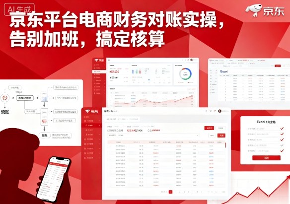 京东平台电商财务对账实操，告别加班，搞定核算-立刻分享网创平台