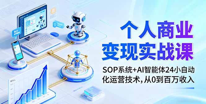 （16111期）个人商业变现实战课：SOP系统+AI智能体24小自动化运营技术，从0到百万收入-立刻分享网创平台