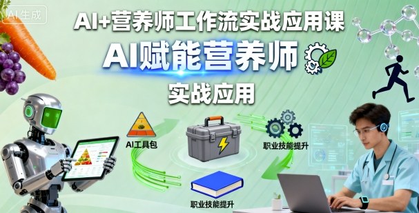 AI+营养师工作流实战应用课，AI赋能营养师-立刻分享网创平台