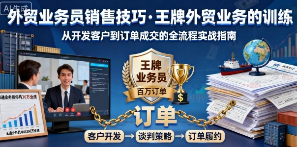 外贸业务员销售技巧，王牌外贸业务的训练-立刻分享网创平台